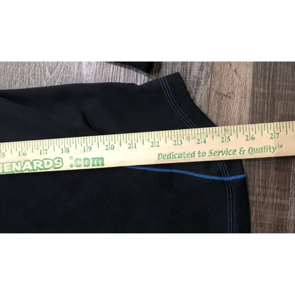 Under Armour Black with Blue Trim Small Fitted Long Sleeve Shirt - Picture 5 of 5